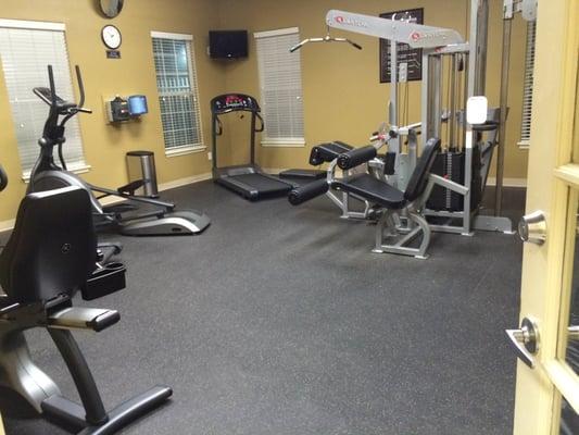 The clubhouse 24 hour gym for residents.