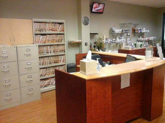 Inside of our reception area at our alternative medicine clinic