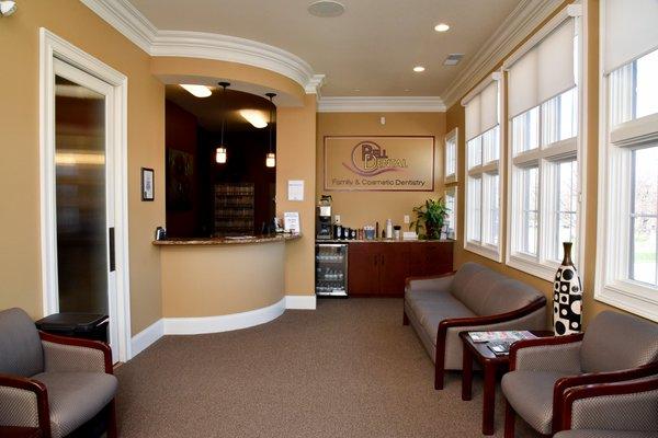 Patient waiting area and main reception.