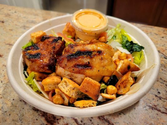 Spicy PERi Chicken Kale Caesar Salad