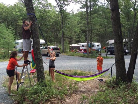 A view of the current rage of these hammocks.