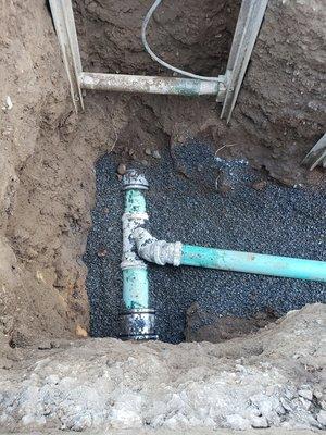 New sewer lateral installation in the City of Healdsburg, CA.