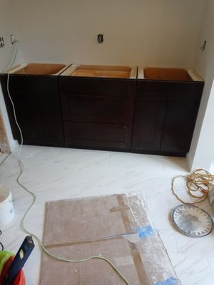 Installed vanity