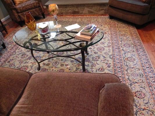 Elegant rug from Persian installed in a customers home