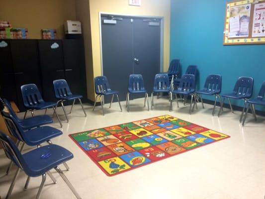 Our large classroom where we hold our nutrition education classes.