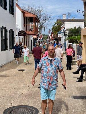 Me in St.Augustine Florida! One of our most popular destinations, you want believe how many people are there everyday 365 a year!