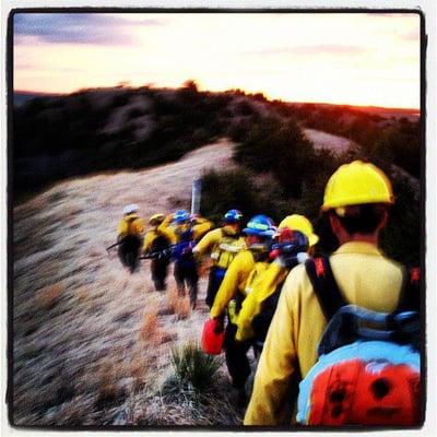 Hand Crew Hiking Out