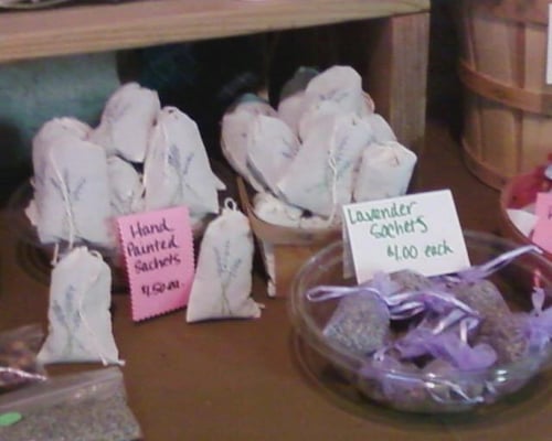 Handmade lavender sachets.