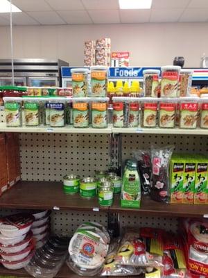 So many rice seasoning flavors (top row)! I like the wasabi one.