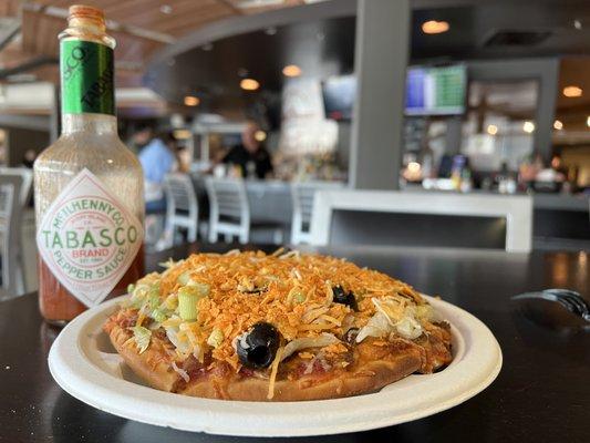 Taco pizza + tabasco