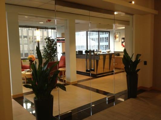 Reception area on the 12th floor