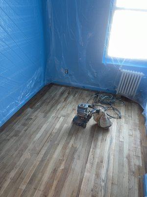 Painting walls, ceilings, sanding floors