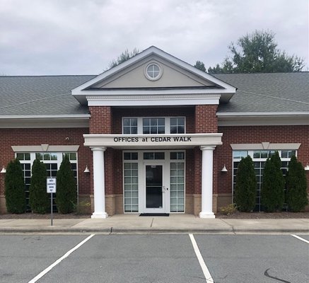 Exterior view, Brighter Prospects Couples Counseling, located in Offices at Cedar Walk in Ballantyne