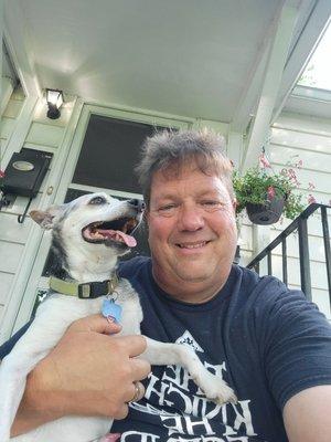 Owner and operator of 26 years Karl Soudek and Tucker critter dog for 16