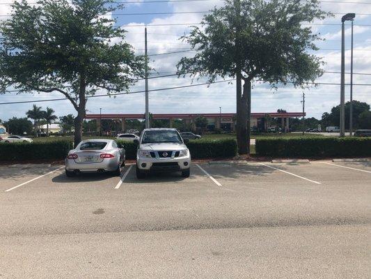 Parking Lot View from AWC Front Door looking East (RaceTrac) across street