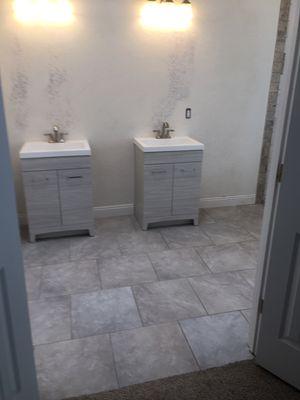 Tile bathroom remodel