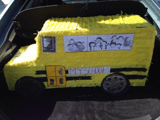 School bus pinata.