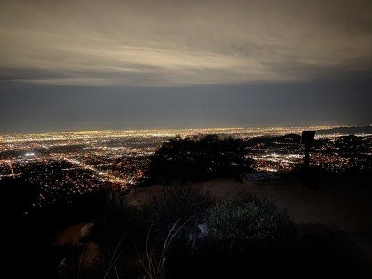 Night view up at Echo mountain