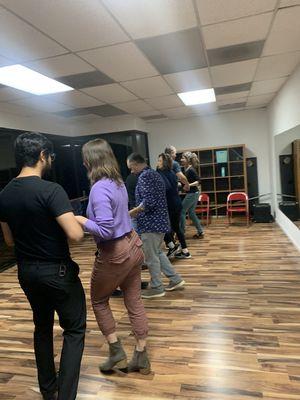 Shot of the exclusive Salsa Beginners Level 2 Course.