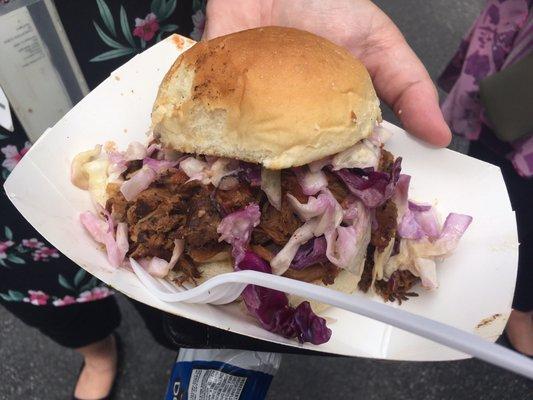 Pulled pork BBQ sandwich