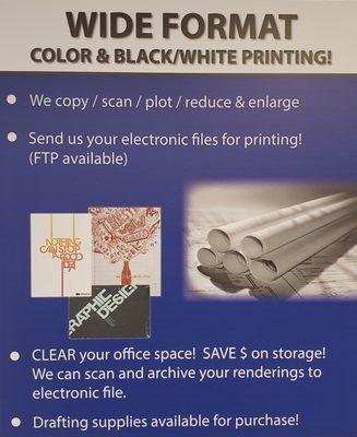 Large Format Printing, Blue Prints, Banners, Signs