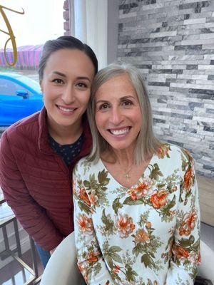 Mother daughter date for new eyebrow