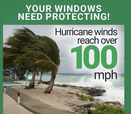 With hurricane winds reaching over 100 mph, your windows NEED protecting! See if rolling hurricane shutters are right for you...