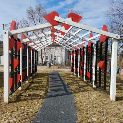 unique pergola for passing through