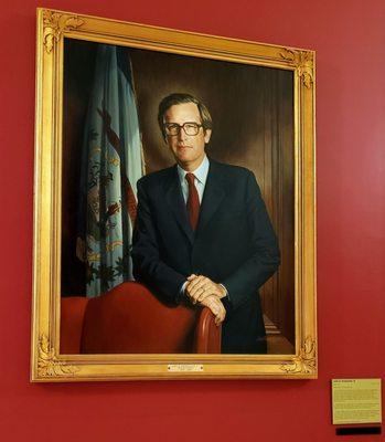 Portrait of John Rockefeller in Portrait Corridor at WV State Capitol