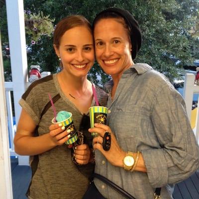 Some pretty girls enjoying some of our classic Italian ice