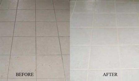 West Bloomfield home before and after Tile & grout cleaning