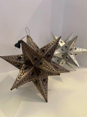 Metal stars, lamps