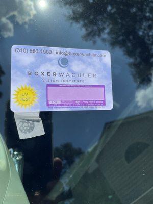 Before clear windshield tinting, UV protection