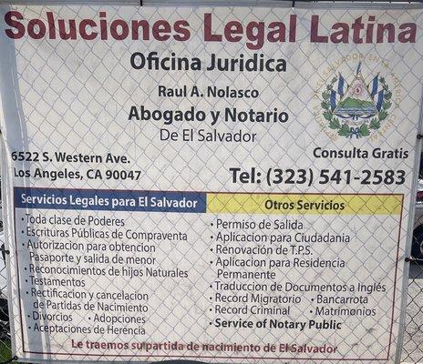 Servicios Legales