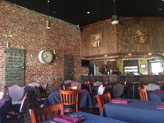 Inside of dining & bar area. Swanky but comfortable.