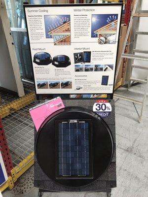 Solar powered attic fans