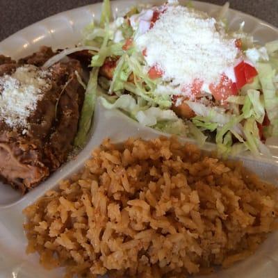 2 beef enchilada combo plate.