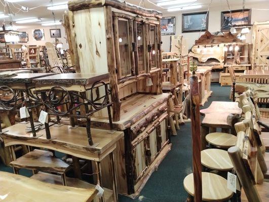 large selection of one-of-a-kind handmade furniture