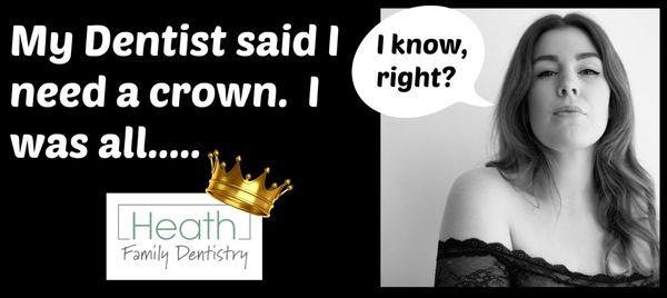 Do YOU need a crown? We offer same-day, permanent, custom crowns