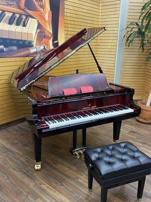 Shigeru Kawai SK-3 in ebony and pyramid mahogany