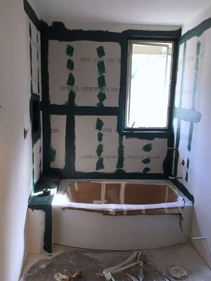 In the process of full bathroom renovation