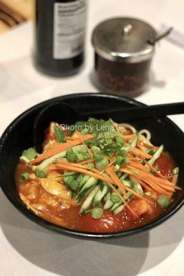 Tomato and Egg Noodle 番茄鸡蛋面汤 ($10.95 small) - brothless noodle dish. Noodle texture is nice.