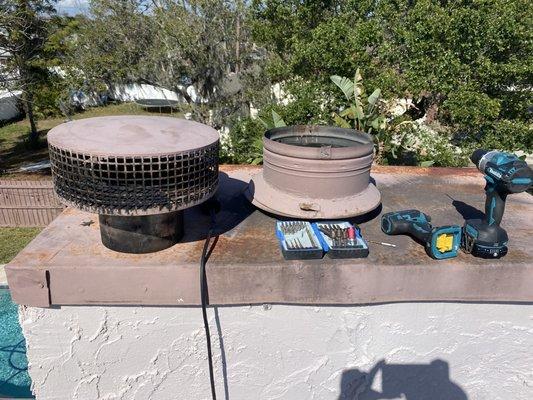 Cap refurbish 
Chimney repair