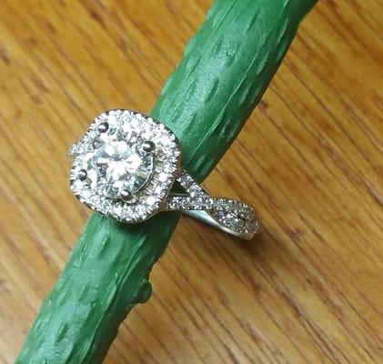 Custom engagement ring created by V Jewelers