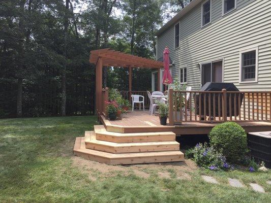 New corner stairs and pergola