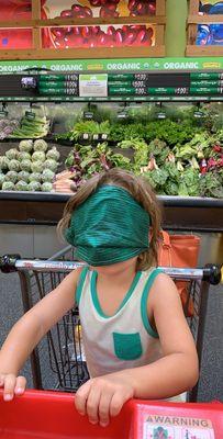 We love the organic section (see how it's well stocked in the back and always is), but my son feels like this about masks. ‍