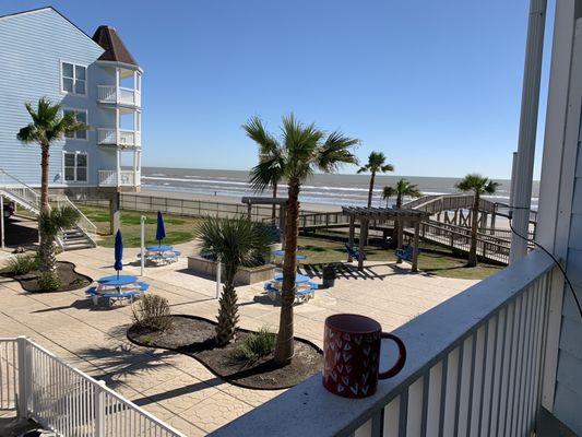 View from patio in building 1