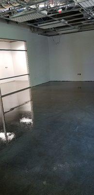 We also specialize in waterproofing.this here is a concrete slab in a classroom that we installed the waterproof membrane