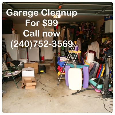 Garage clean up for only $99