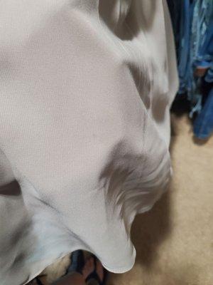 Stain on dress from whoever altered my bridesmaid dress